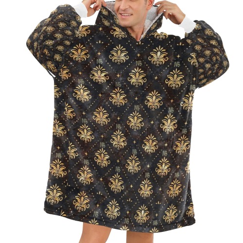 Royal Pattern by Nico Bielow Blanket Hoodie for Men