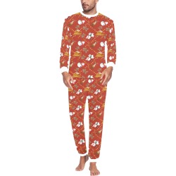 Christmas Gingerbread, Snowman, Reindeer and Santa Men's All Over Print Pajama Set