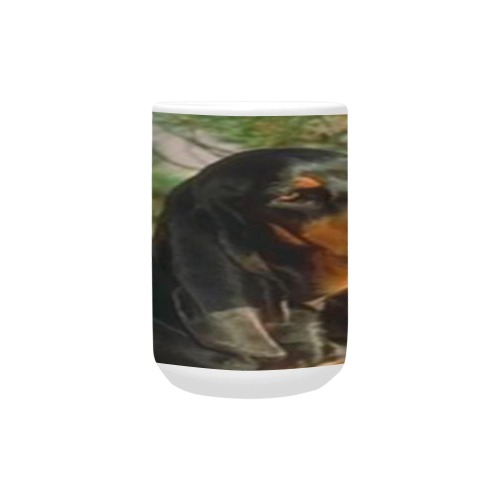 Black Tan Coonhound Custom Ceramic Mug (15OZ)