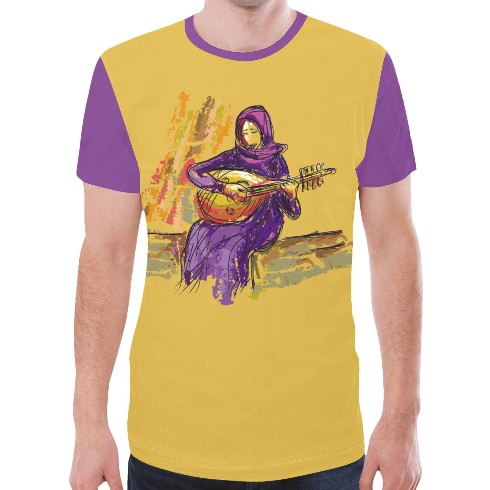The OUD Player New All Over Print T-shirt for Men (Model T45)