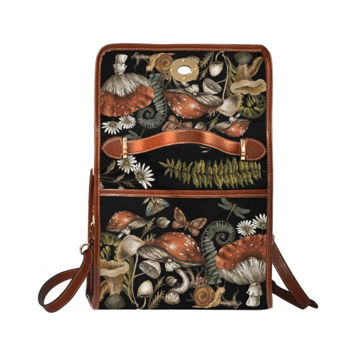 Witchy Wood Waterproof Canvas Bag-Brown (All Over Print) (Model 1641)