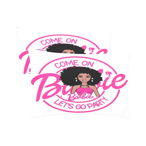 Afro Barbie Pillow Case Custom Pillow Case 20"x 30" (One Side) (Set of 2)