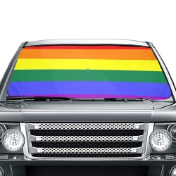 Gay Pride Rainbow Car Sun Shade Umbrella 58"x29"