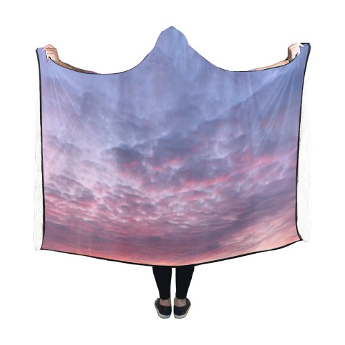 Morning Purple Sunrise Collection Hooded Blanket 60''x50''