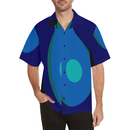 Dimensional Blue Abstract 915 Hawaiian Shirt (Model T58)