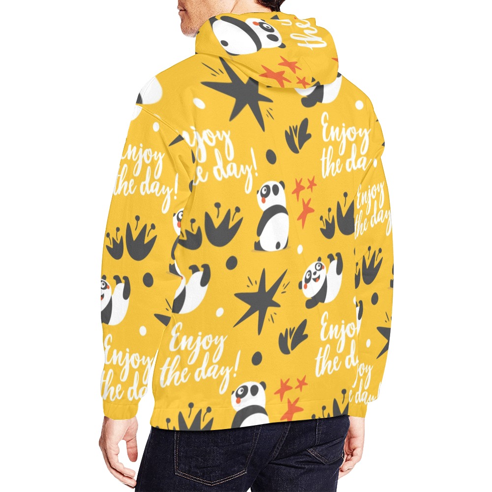 Enjoy The Day All Over Print Hoodie for Men (USA Size) (Model H13)