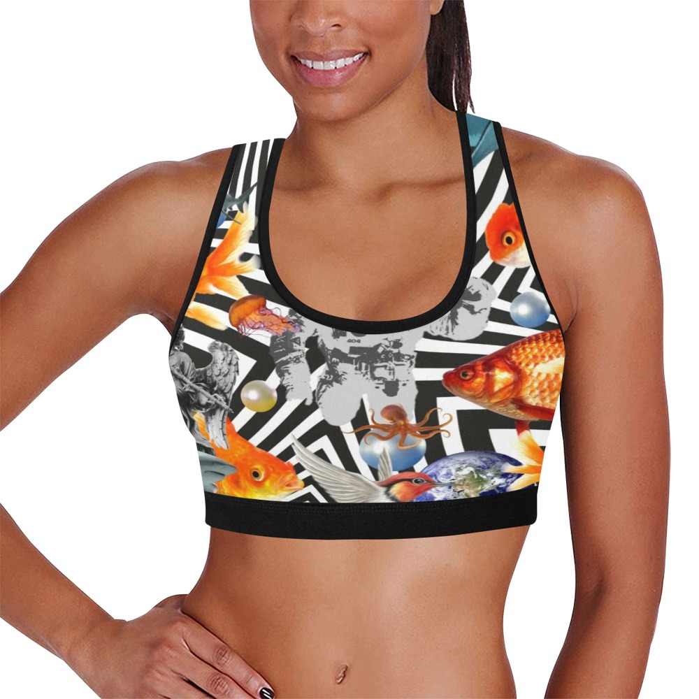 POINT OF ENTRY 2 Women's All Over Print Sports Bra (Model T52)