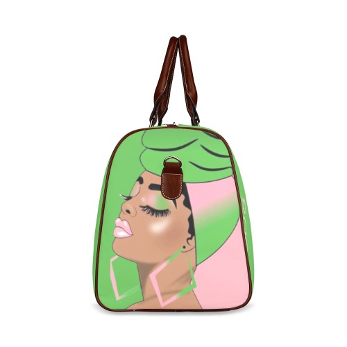PINK AND GREEN SMALL duffle bag  2800 X 2100 Waterproof Travel Bag/Small (Model 1639)
