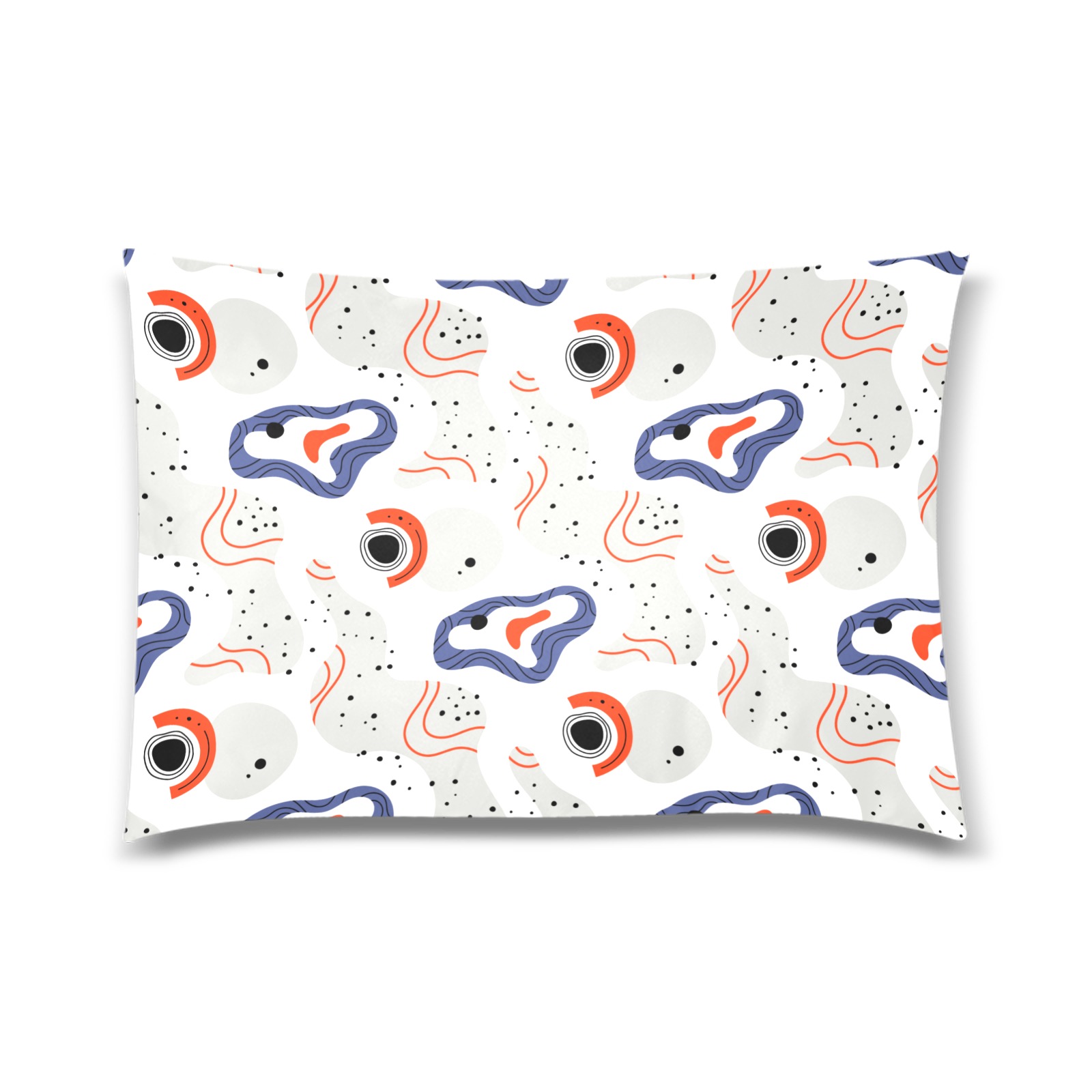 Elegant Abstract Mid Century Pattern Custom Zippered Pillow Case 20"x30" (one side)