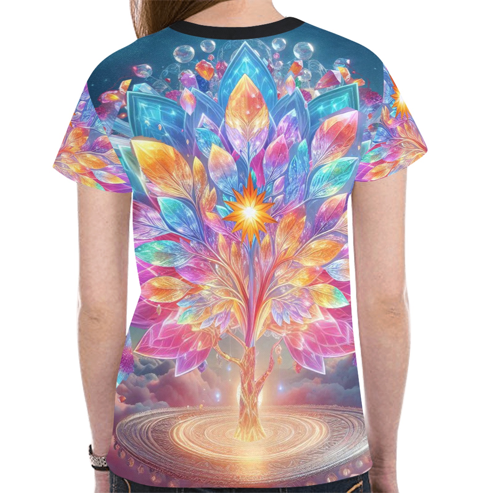 Crystal Tree New All Over Print T-shirt for Women (Model T45)