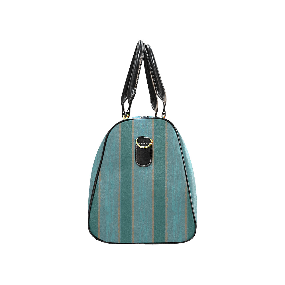 Aquamarine stripes New Waterproof Travel Bag/Small (Model 1639)