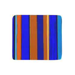 Abstract Blue And Orange 930 Rectangular Seat Cushion