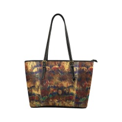 Fireflies Leather Tote Bag/Small (Model 1640)