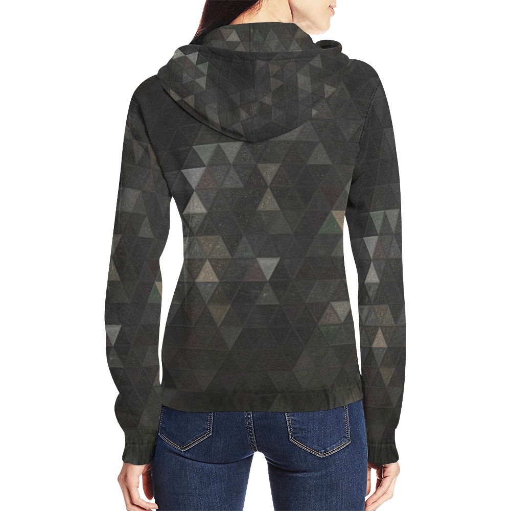 mosaic triangle 26 All Over Print Full Zip Hoodie for Women (Model H14)