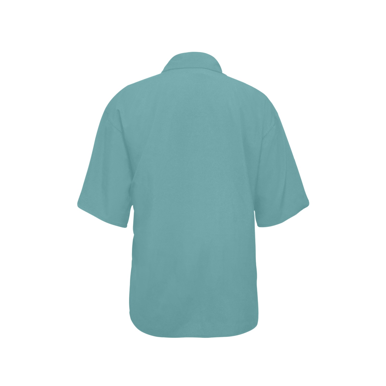 color cadet blue All Over Print Hawaiian Shirt for Women (Model T58)