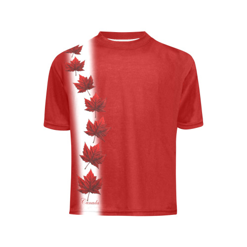Boy's Canada Souvenir T-shirt Big Boys' All Over Print Crew Neck T-Shirt (Model T40-2)