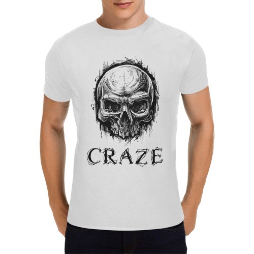 Scribble Skull Men's T-Shirt in USA Size (Front Printing Only)