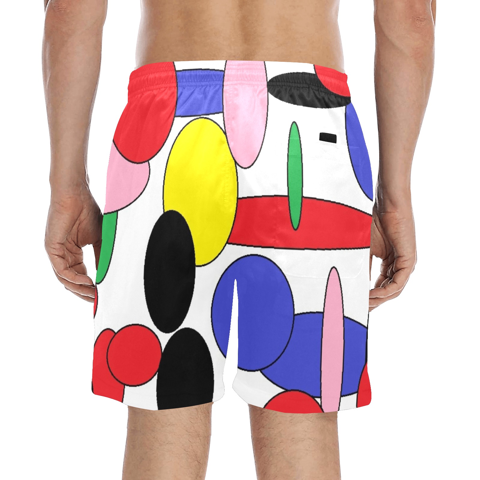 Multi Circles Men's Mid-Length Beach Shorts (Model L51)