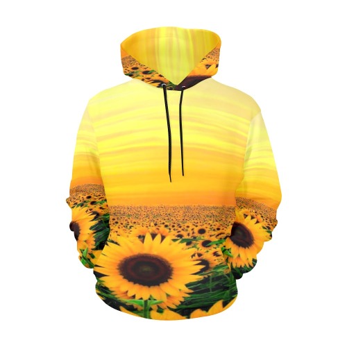 sunflowers All Over Print Hoodie for Women (USA Size) (Model H13)