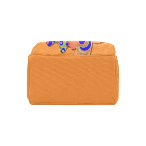 FYCQ Orange bookbag Multi-Function Diaper Backpack/Diaper Bag (Model 1688)