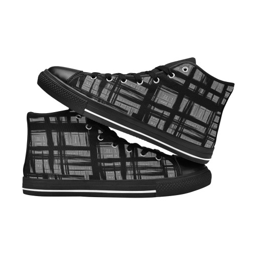 Contemporary Men's High Top Canvas Shoes-4 Sides (Model 017)