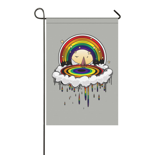 Rainbow Rain Garden Flag 12‘’x18‘’(Twin Sides)