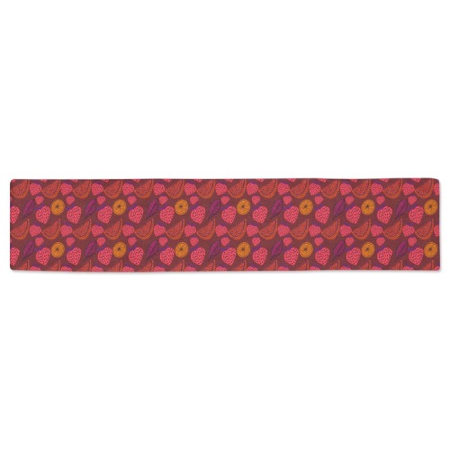 Abstract unique fruit pattern Table Runner 16x72 inch