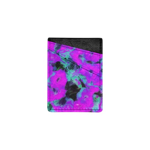Glowing Pink Kalanchoe Plant Cell Phone Card Holder