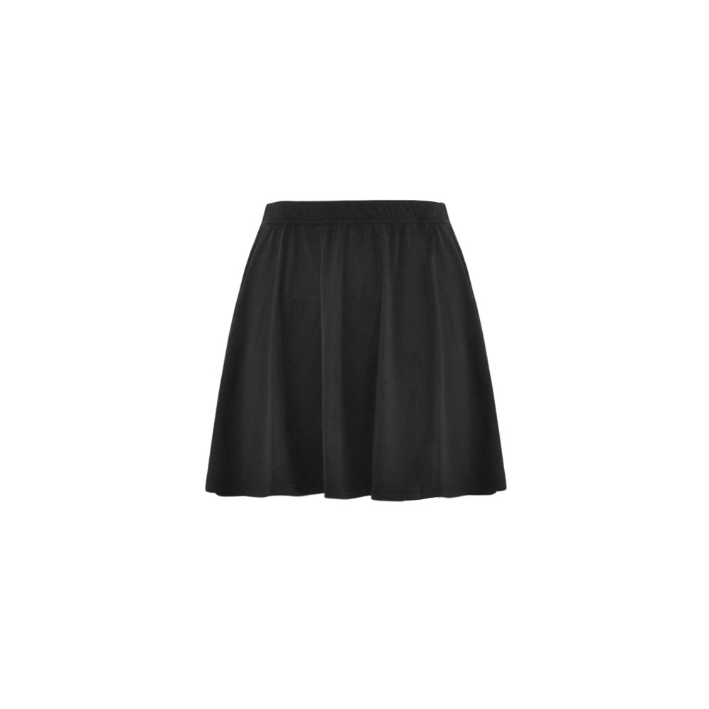 Aromatherapy Apparel mini Skirt Black Mini Skating Skirt (Model D36)