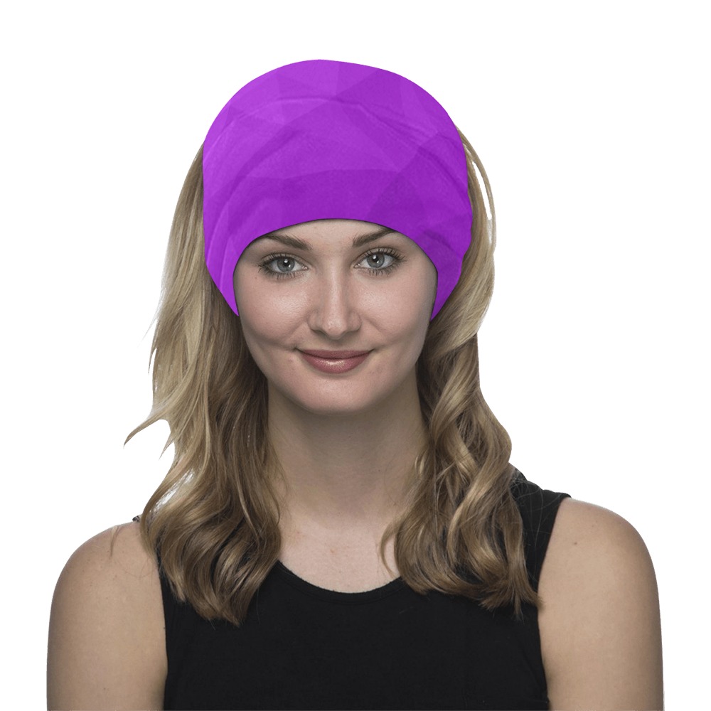 Purple gradient geometric mesh pattern Multifunctional Headwear