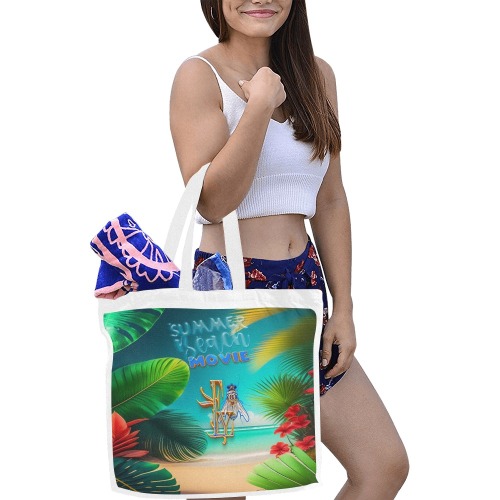 Summer Beach Movie Collectable Fly Canvas Tote Bag/Large (Model 1702)