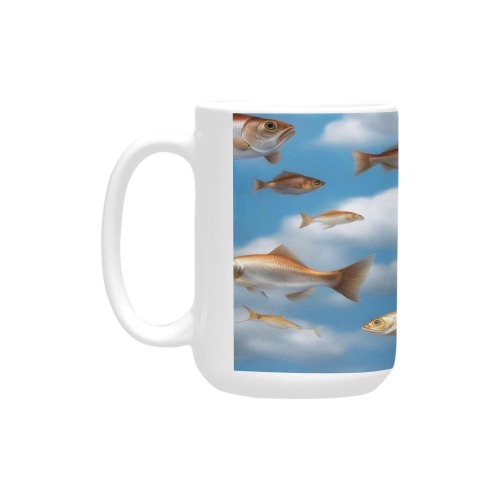 Raining Fish Custom Ceramic Mug (15OZ)