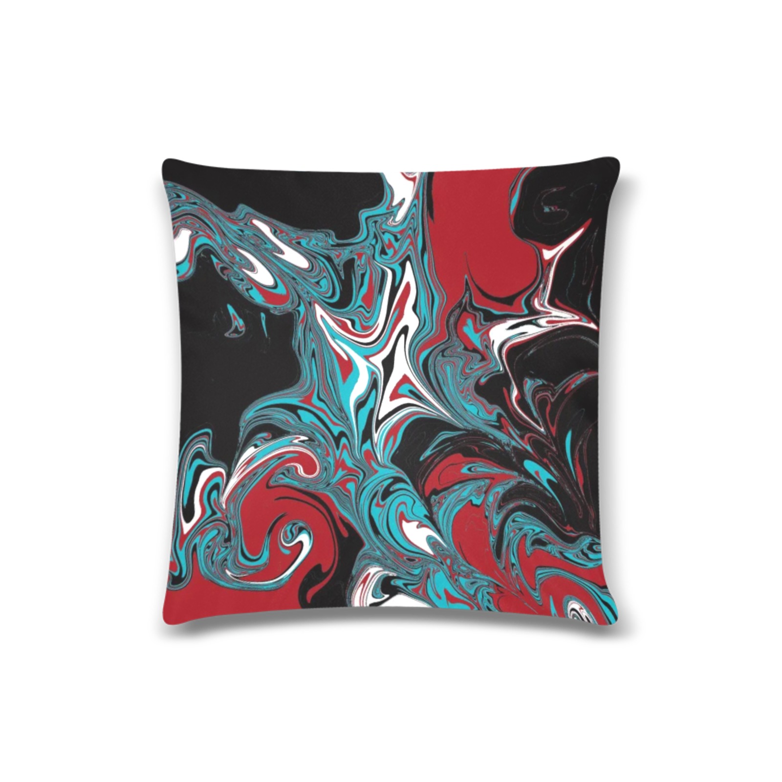 Dark Wave of Colors Custom Zippered Pillow Case 16"x16"(Twin Sides)
