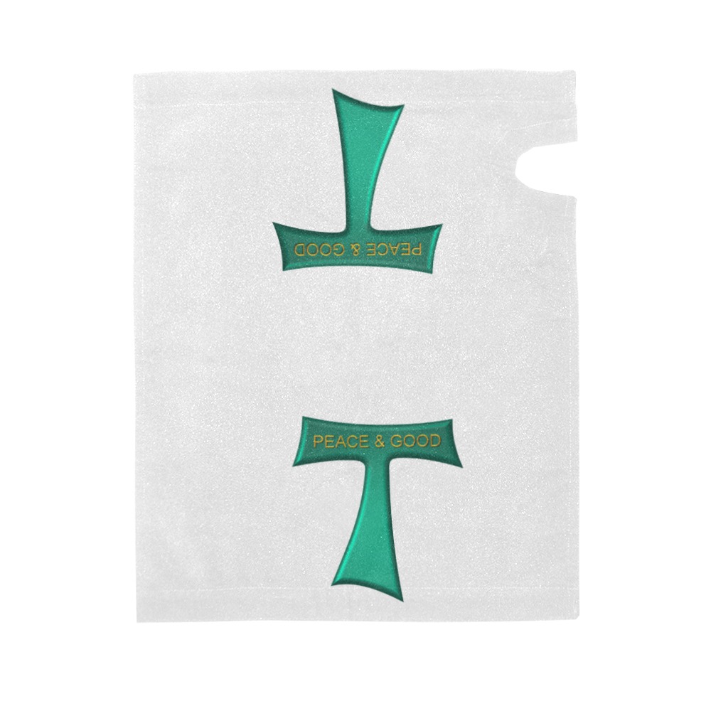 Franciscan Tau Cross Peace and Good Green Steel Metallic Mailbox Cover