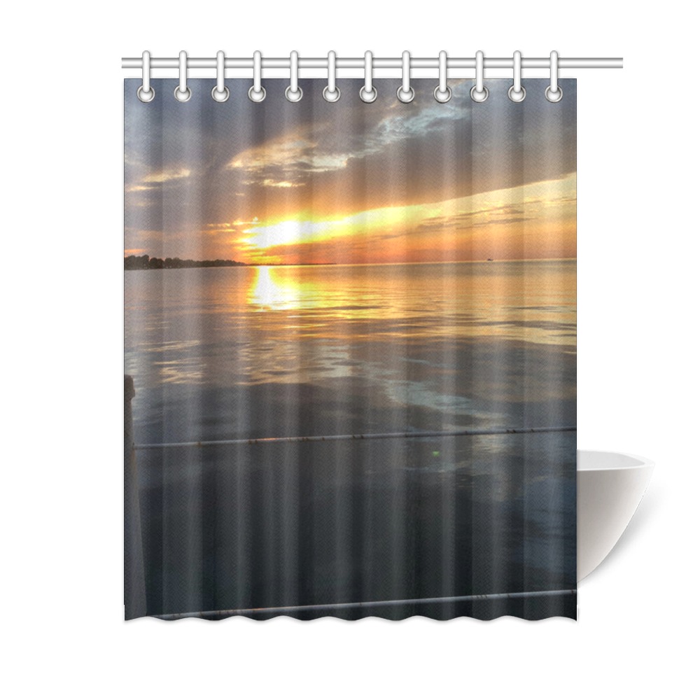 Pier Sunset Collection Shower Curtain 60"x72"