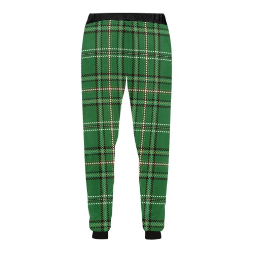 Green Tartan Men's All Over Print Sweatpants (Model L11)