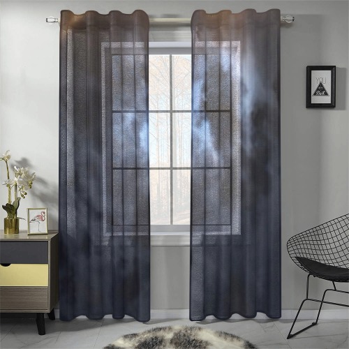 Mystic Moon Gauze Curtain 28"x84" (Two-Piece)