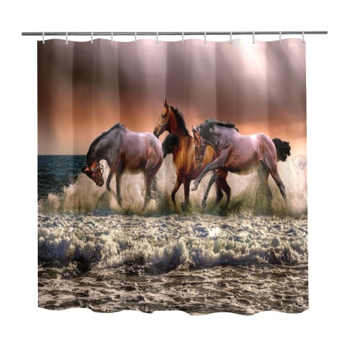 horses Shower Curtain 72" x 72"