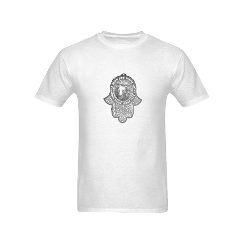 hamsa lion et brakhot Men's T-Shirt in USA Size (Front Printing Only)