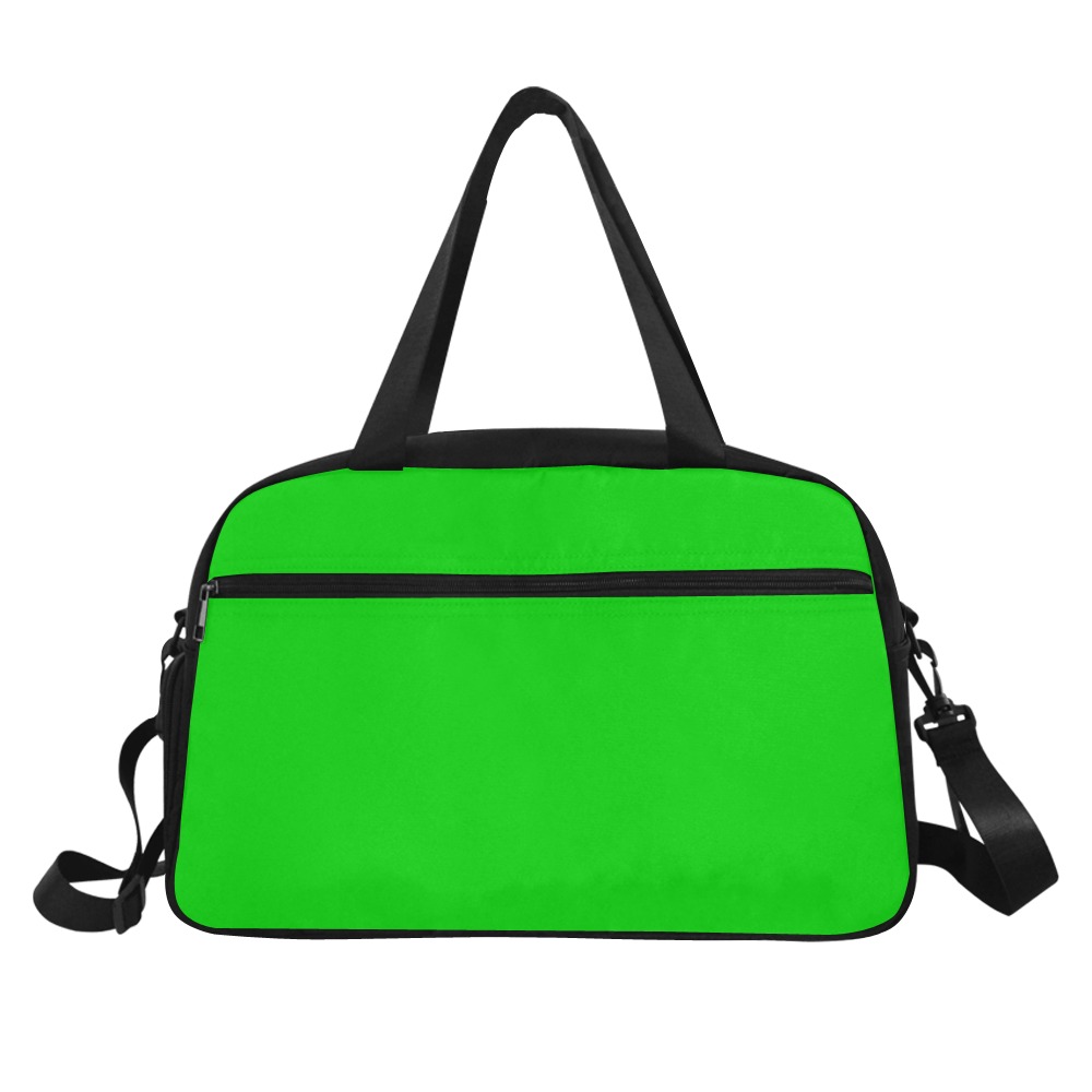 Merry Christmas Green Solid Color Fitness Handbag (Model 1671)