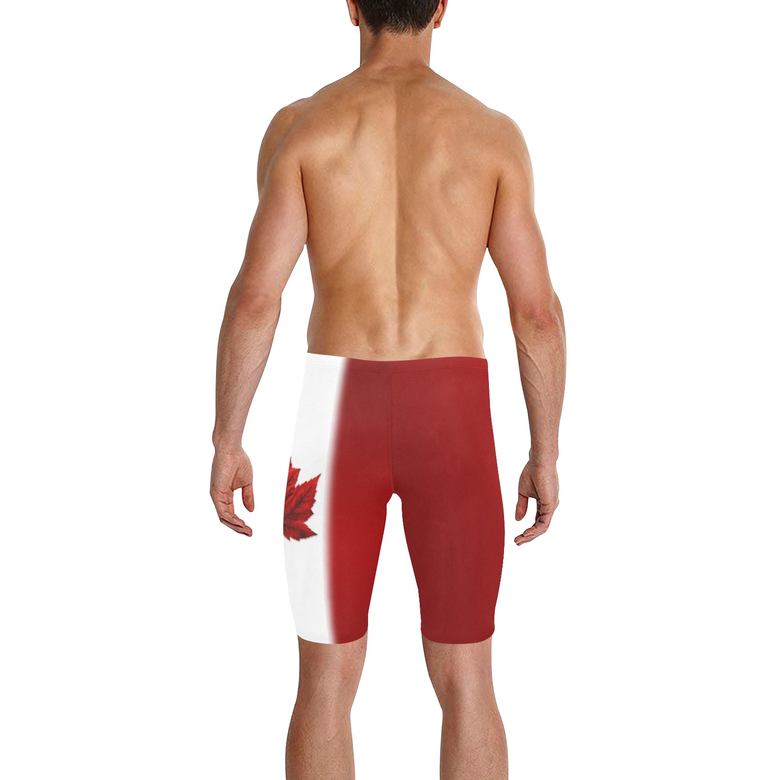 Canada Flag Swim Shorts Men's Knee Length Swimming Trunks (Model L58)
