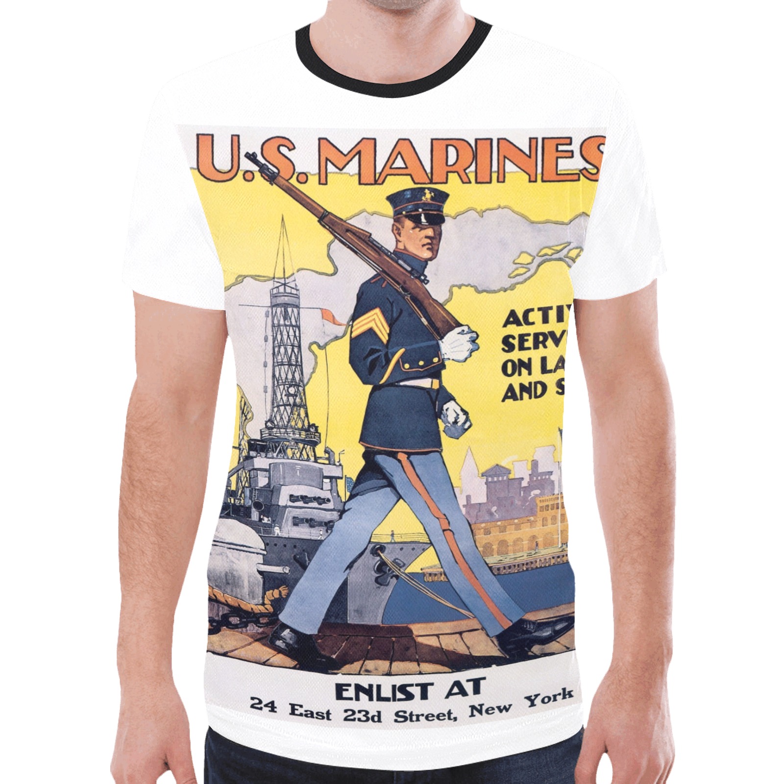 US Marines New All Over Print T-shirt for Men (Model T45)