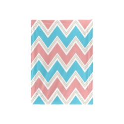 Pink and Aqua Chevron Baby Blanket - Large Baby Blanket 40"x50"