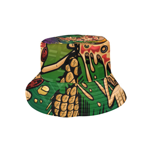 No Pineapple All Over Print Bucket Hat for Men