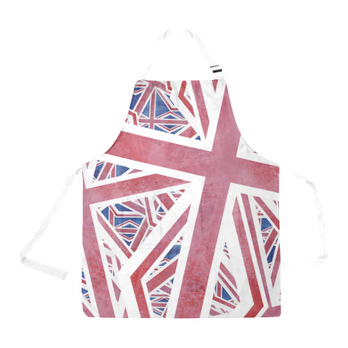 Abstract Union Jack British Flag Collage All Over Print Apron