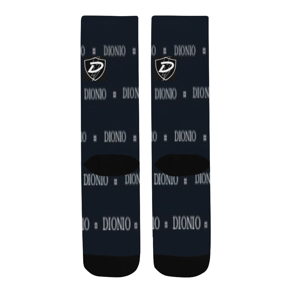 DIONIO Clothing - Repeat Black Socks Men's Custom Socks