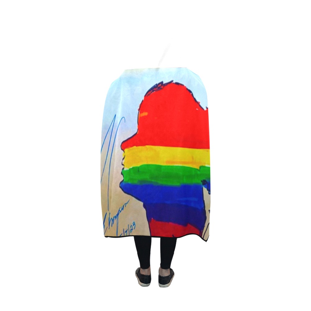 Rainbow Girl Hooded Blanket 60''x50''