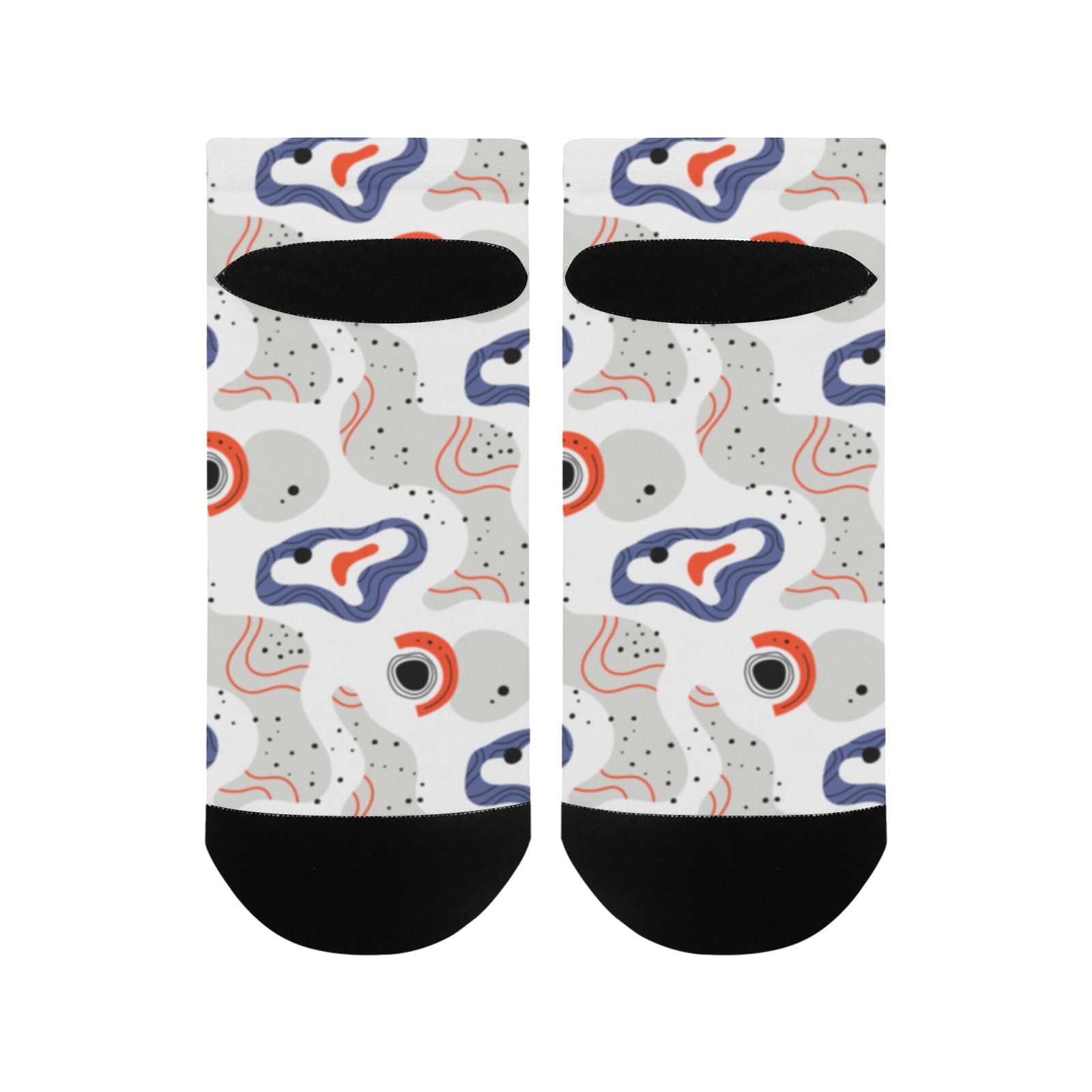 Elegant Abstract Mid Century Pattern Men's Ankle Socks