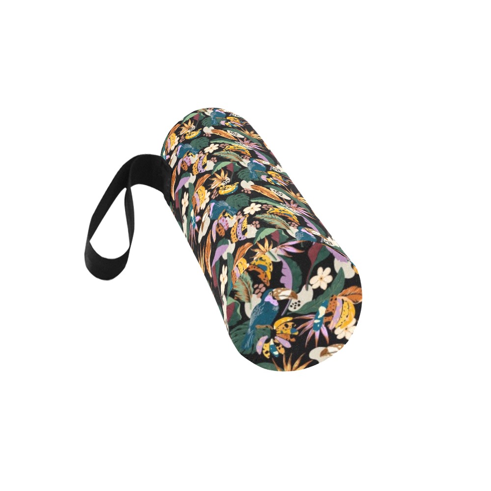 Toucans in the modern colorful dark jungle 2 Neoprene Water Bottle Pouch/Large