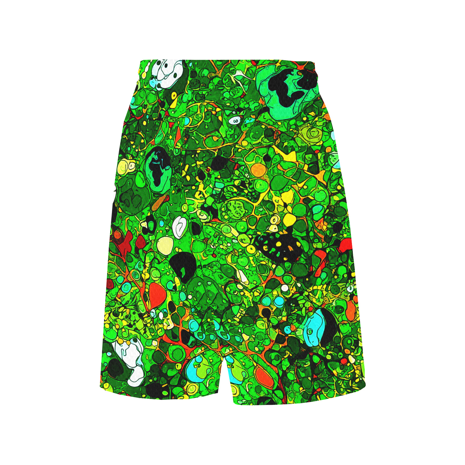 Green Abstract Art 409 All Over Print Basketball Shorts